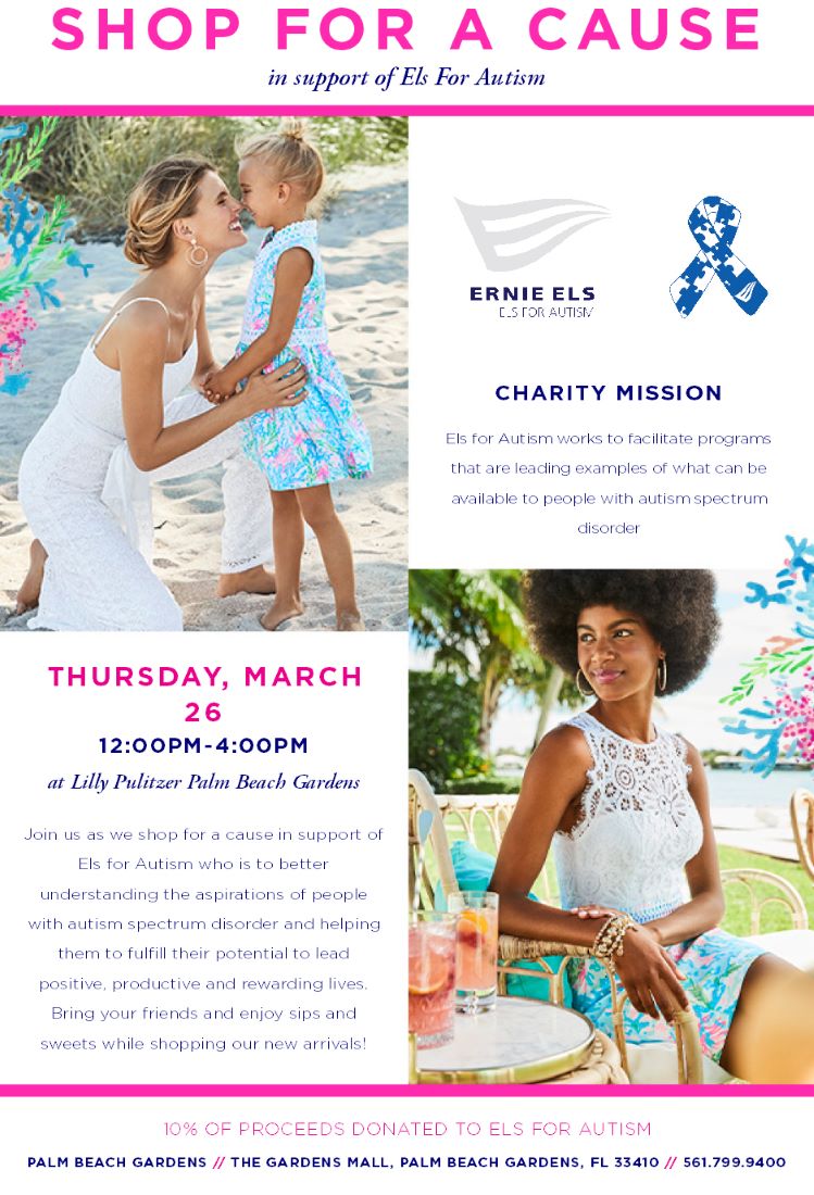 Give Back Event Lilly Pulitzer Els For Autism
